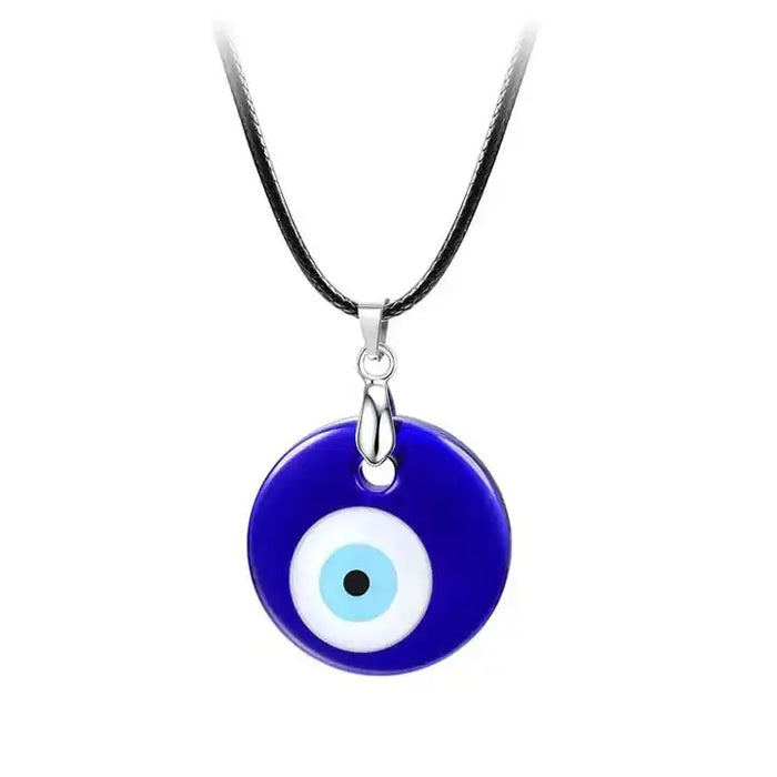 Evil Eye Glass Pendant Necklace
