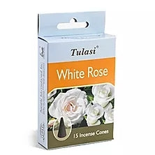 TULASI WHITE ROSE 15PCS INCENSE CONES