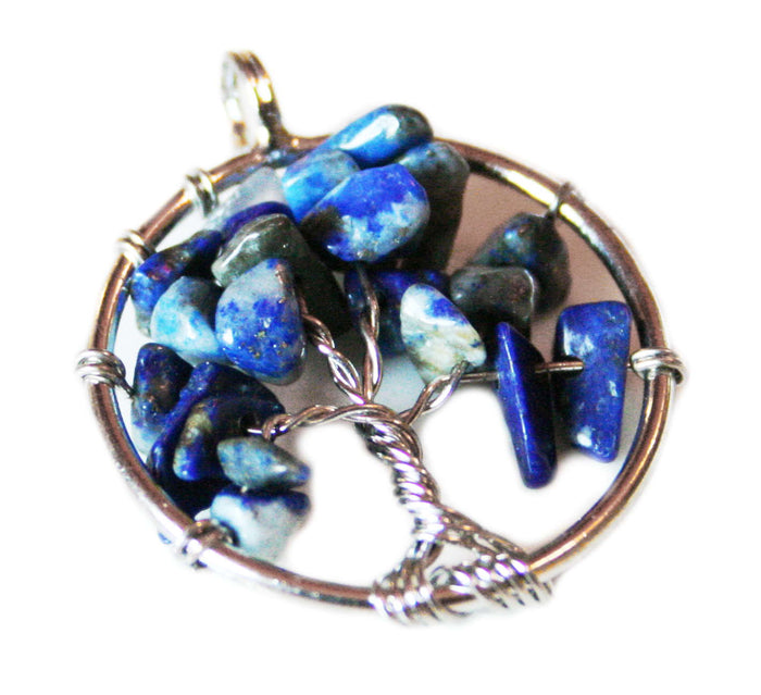 Lapis Lazuli tree of life pendant